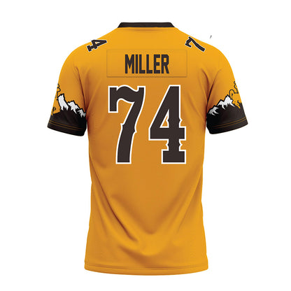 Wyoming - NCAA Football : Tariq Miller - Gold Premium Football Jersey-1