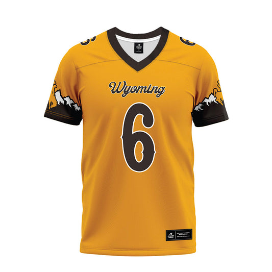 Wyoming - NCAA Football : Jaylan Bean - Gold Premium Football Jersey-0