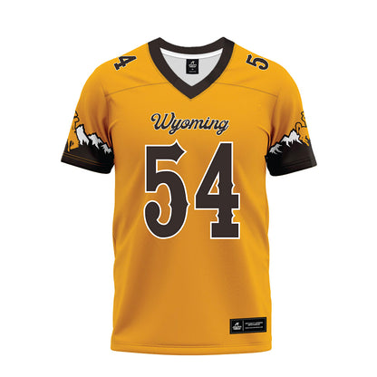 Wyoming - NCAA Football : Jonathan Pearcy - Gold Premium Football Jersey-0