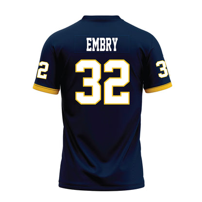 Murray State - NCAA Football : Dylan Embry - Navy Premium Football Jersey-1