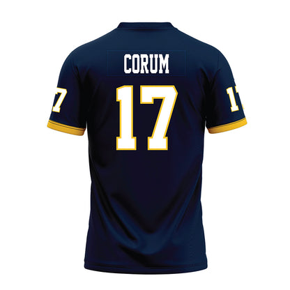 Murray State - NCAA Football : Trace Corum - Navy Premium Football Jersey-1