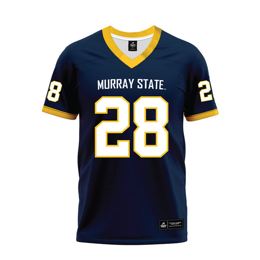 Murray State - NCAA Football : Marty Thomas - Navy Premium Football Jersey-0