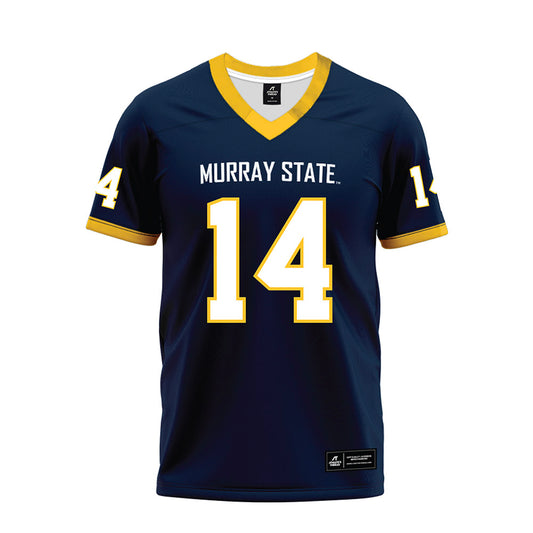 Murray State - NCAA Football : Christian Fields - Navy Premium Football Jersey-0