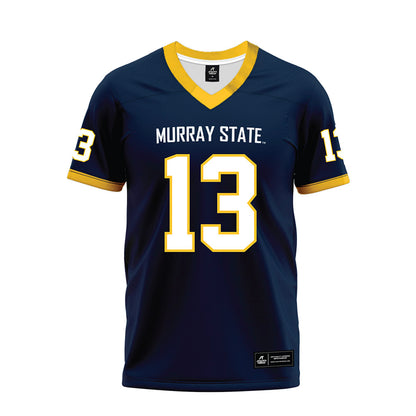 Murray State - NCAA Football : Trey Firestone - Navy Premium Football Jersey-0