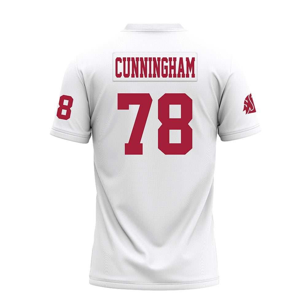WSU - NCAA Football : Jorden Cunningham - White Premium Football Jersey-1