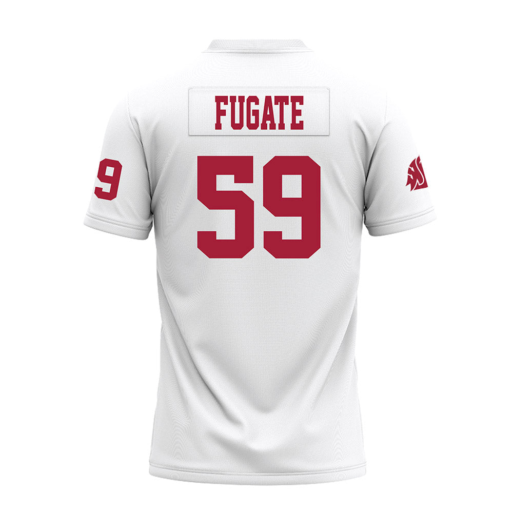 WSU - NCAA Football : Gavin Fugate - White Premium Football Jersey-1