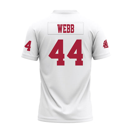 WSU - NCAA Football : Luke Webb - White Premium Football Jersey-1