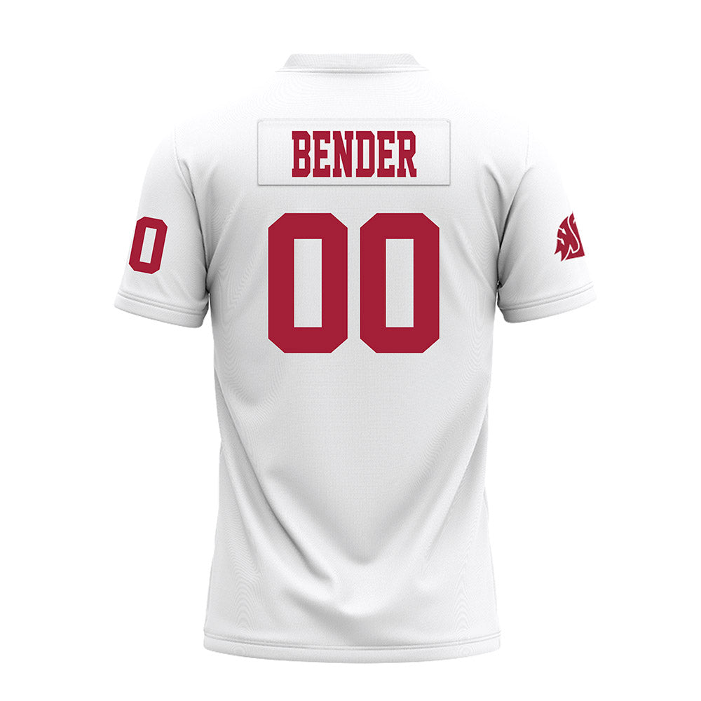 WSU - NCAA Football : Oliver Bender - White Premium Football Jersey-1