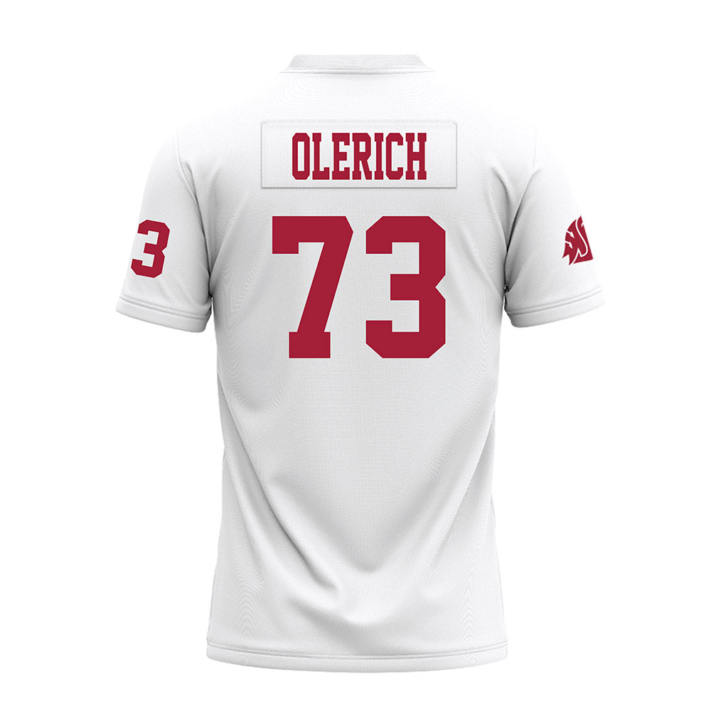 WSU - NCAA Football : AJ Olerich - White Premium Football Jersey-1