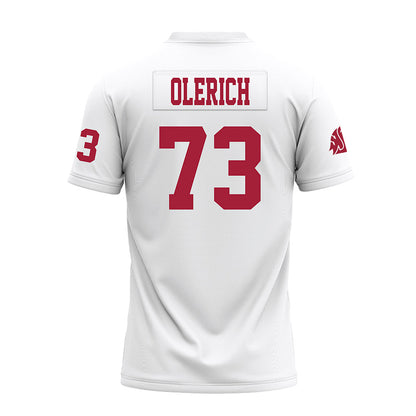 WSU - NCAA Football : AJ Olerich - White Premium Football Jersey-1