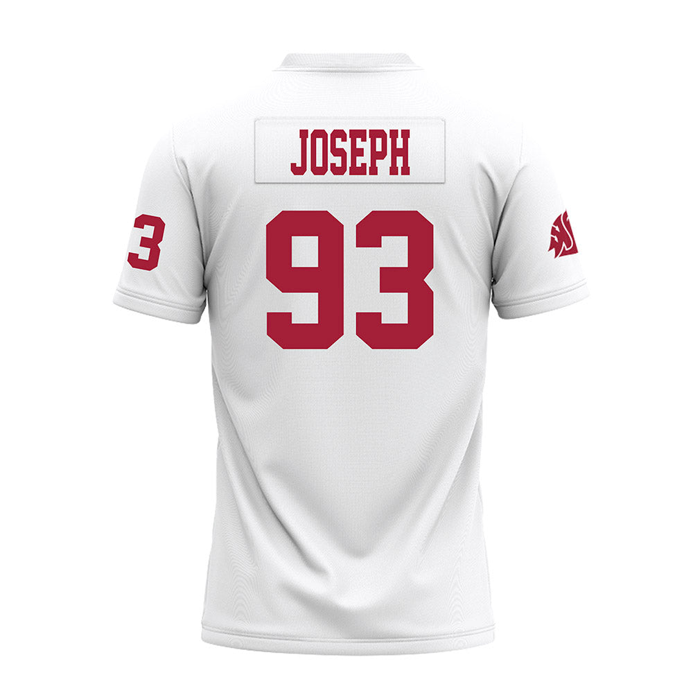 WSU - NCAA Football : JaVon Joseph - White Premium Football Jersey-1