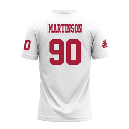 WSU - NCAA Football : Akio Martinson - White Premium Football Jersey-1