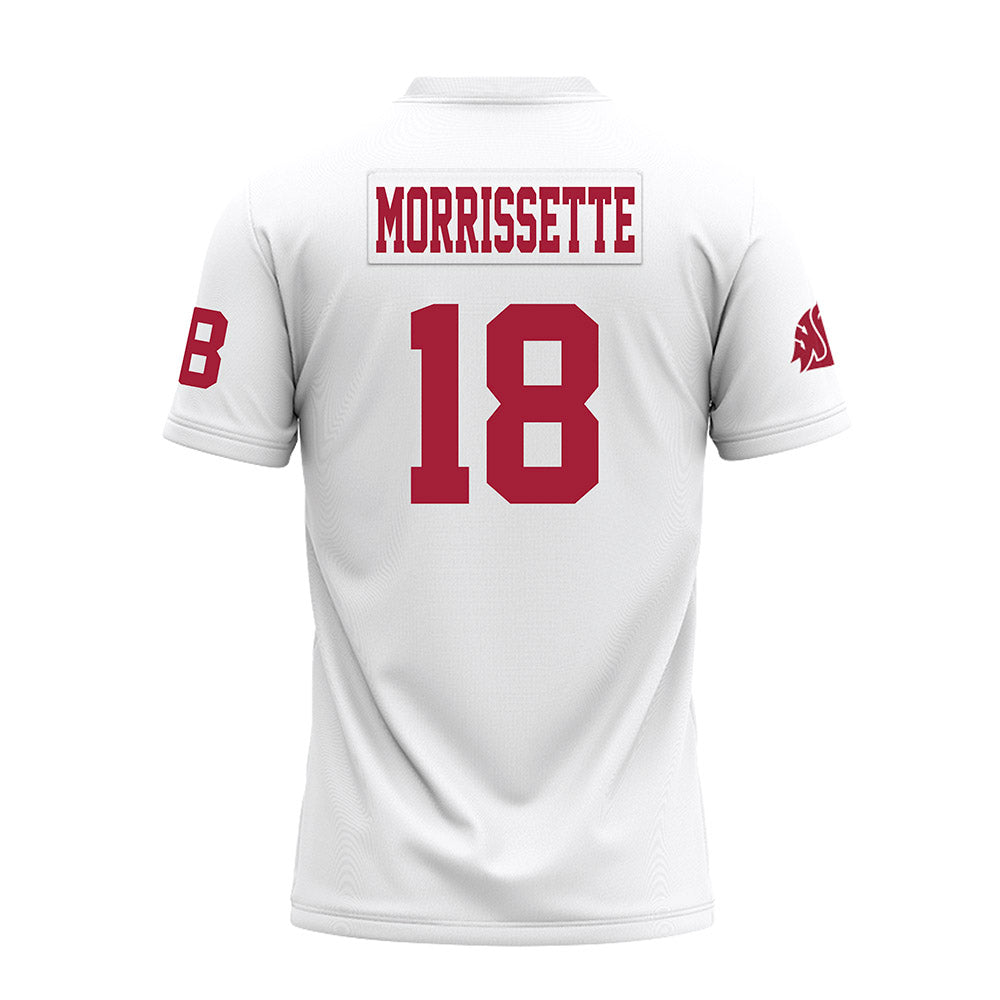 WSU - NCAA Football : Barry Morrissette - White Premium Football Jersey-1