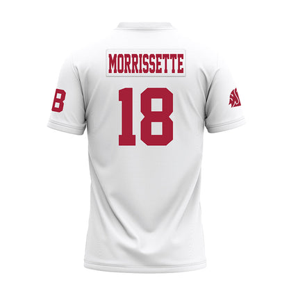 WSU - NCAA Football : Barry Morrissette - White Premium Football Jersey-1