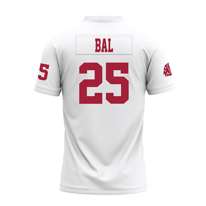 WSU - NCAA Football : Jackquintin Bal - White Premium Football Jersey-1