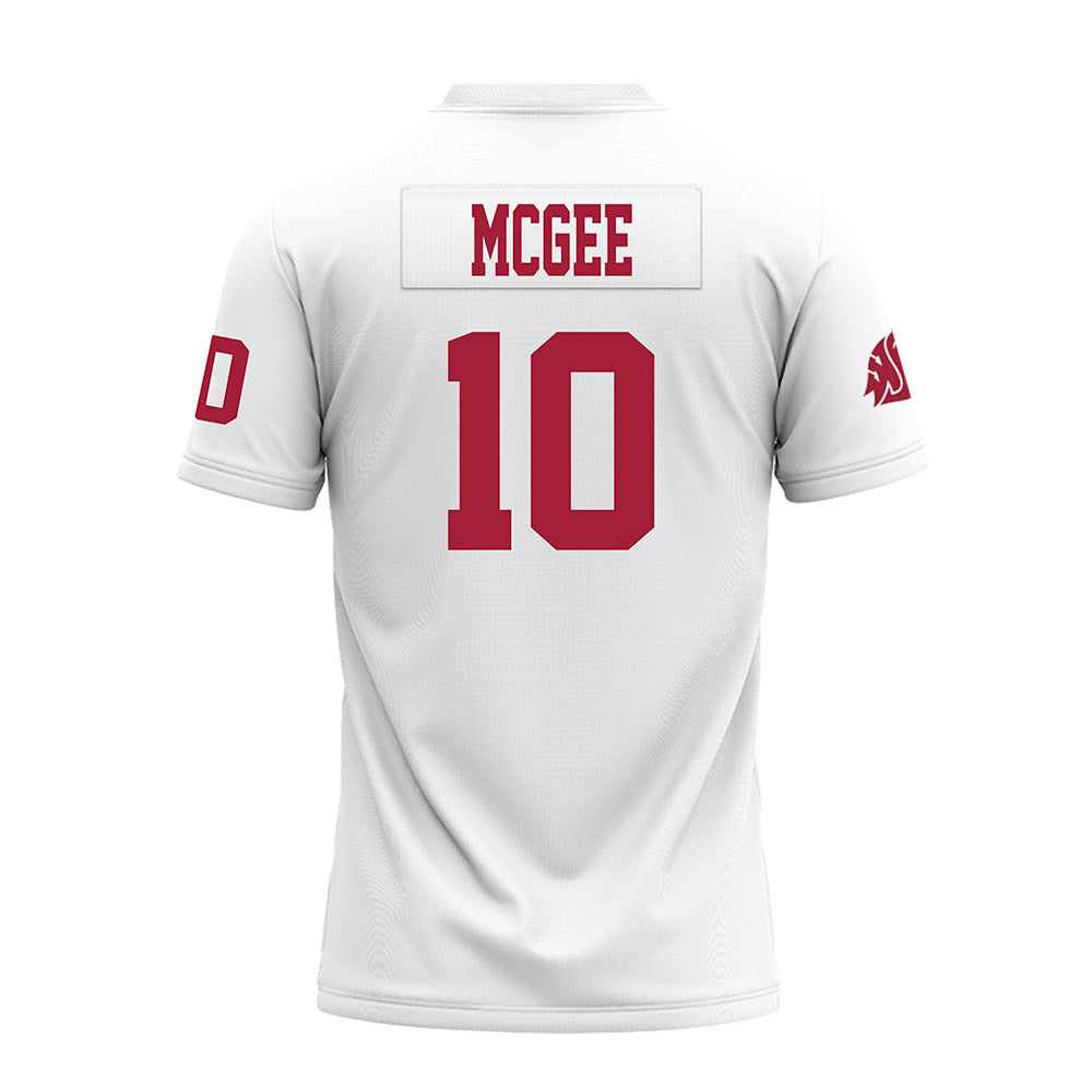 WSU - NCAA Football : Lance McGee - White Premium Football Jersey-1