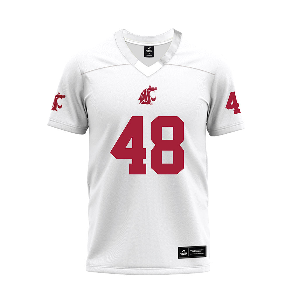 WSU - NCAA Football : Joshua Lijesen - White Premium Football Jersey-0