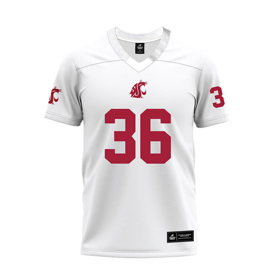 WSU - NCAA Football : Kenny Miller-Terry - White Premium Football Jersey-0