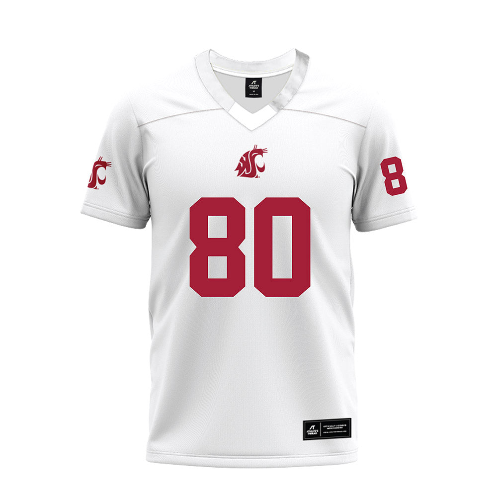 WSU - NCAA Football : Noah Westbrook - White Premium Football Jersey-0