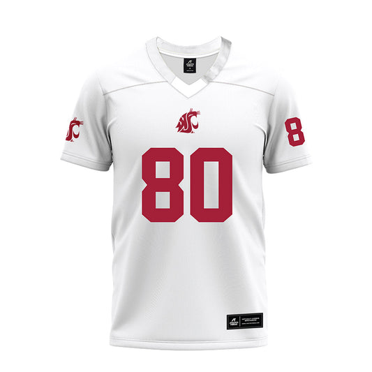WSU - NCAA Football : Noah Westbrook - White Premium Football Jersey-0