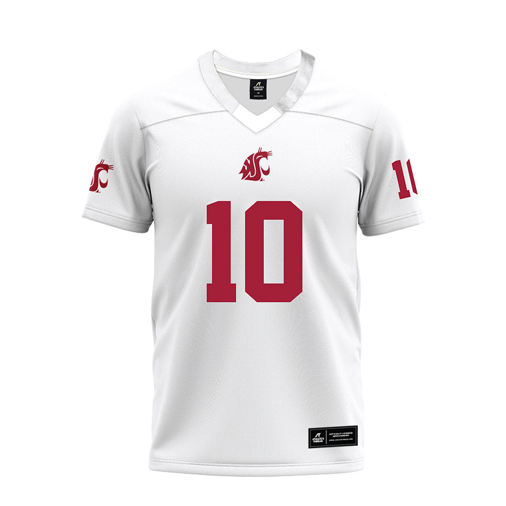 WSU - NCAA Football : Lance McGee - White Premium Football Jersey-0