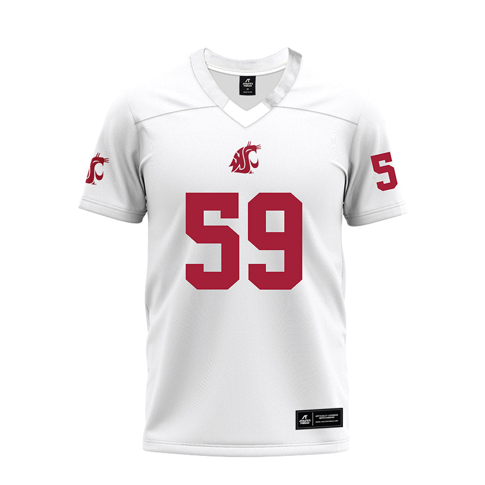 WSU - NCAA Football : Gavin Fugate - White Premium Football Jersey-0
