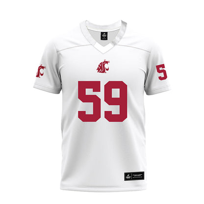 WSU - NCAA Football : Gavin Fugate - White Premium Football Jersey-0