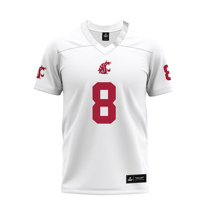 WSU - NCAA Football : Nylan Brown - White Premium Football Jersey-0