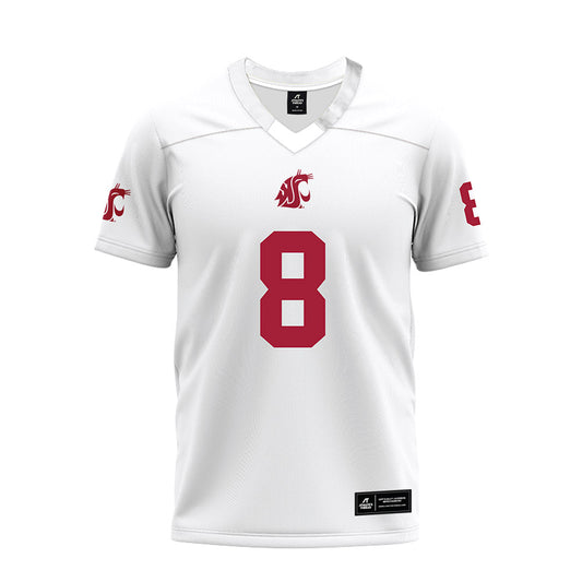 WSU - NCAA Football : Nylan Brown - White Premium Football Jersey-0