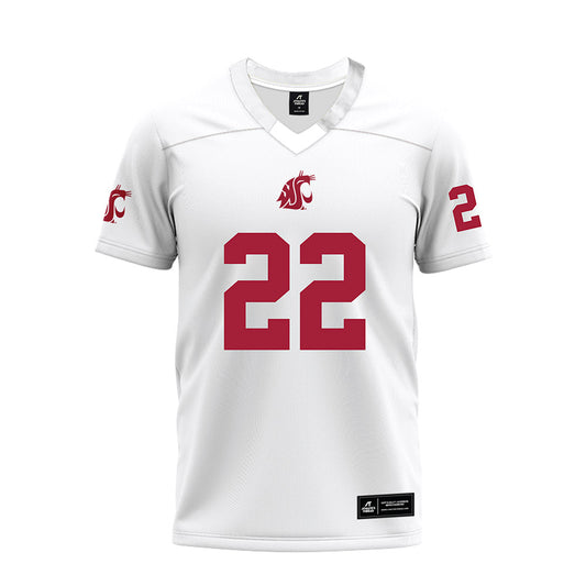 WSU - NCAA Football : Jalil Tucker - White Premium Football Jersey-0