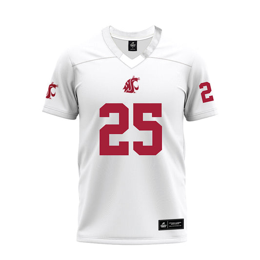 WSU - NCAA Football : Marquez Wimberly - White Premium Football Jersey-0