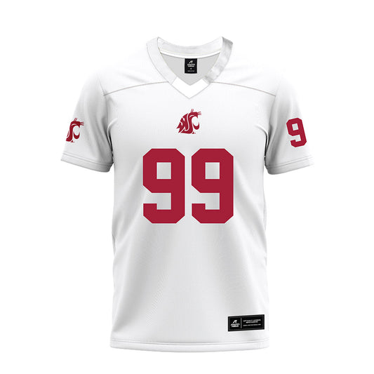 WSU - NCAA Football : Paul Hutson III - White Premium Football Jersey-0
