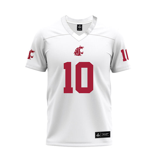 WSU - NCAA Football : Lance McGee - White Premium Football Jersey-0