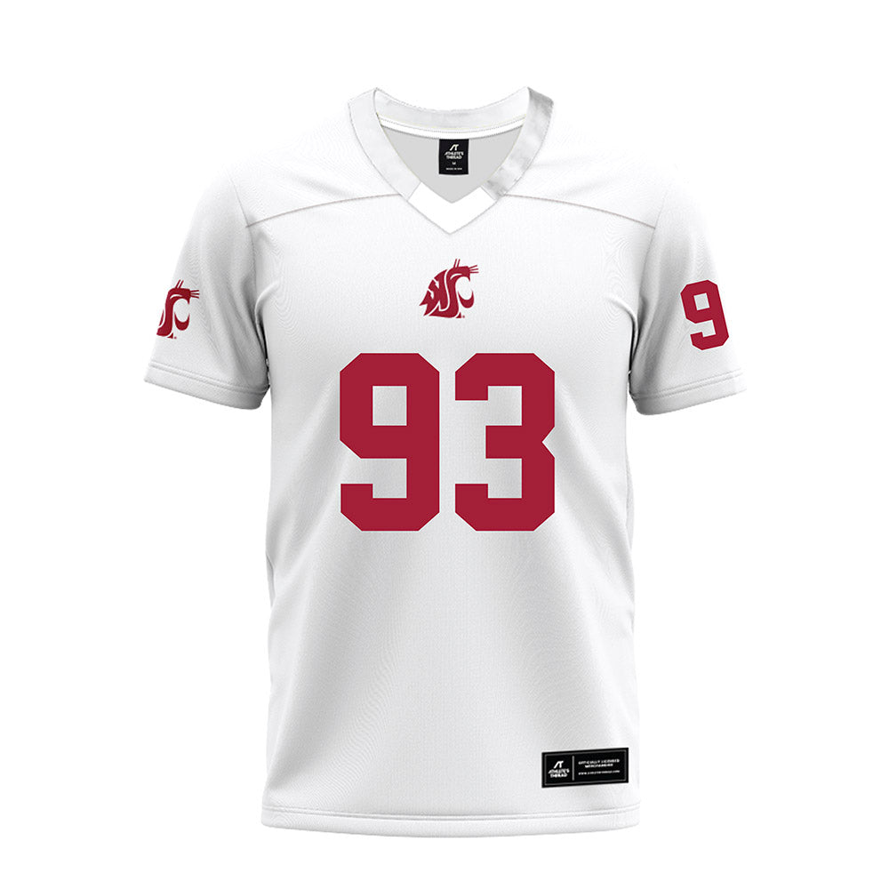 WSU - NCAA Football : JaVon Joseph - White Premium Football Jersey-0