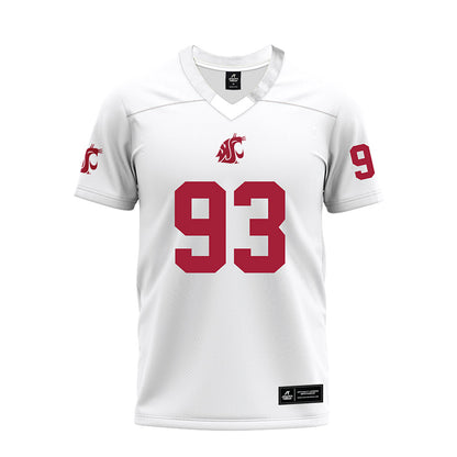 WSU - NCAA Football : JaVon Joseph - White Premium Football Jersey-0