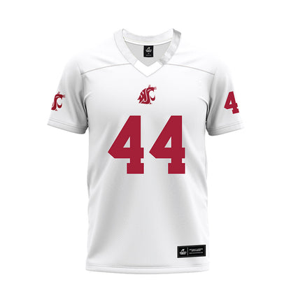 WSU - NCAA Football : Luke Webb - White Premium Football Jersey-0