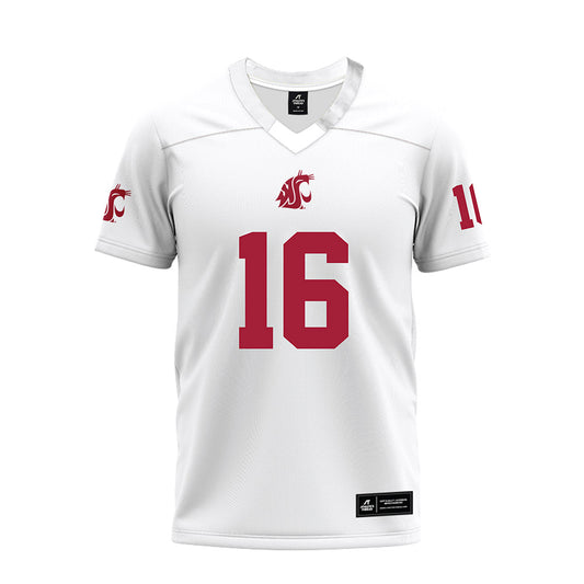 WSU - NCAA Football : Gavin Gray - White Premium Football Jersey-0