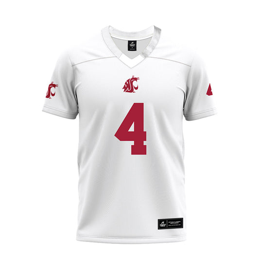 WSU - NCAA Football : Darrius Clemons - White Premium Football Jersey-0