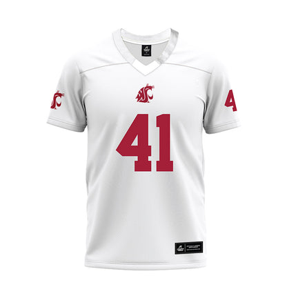 WSU - NCAA Football : Sean Bures - White Premium Football Jersey-0