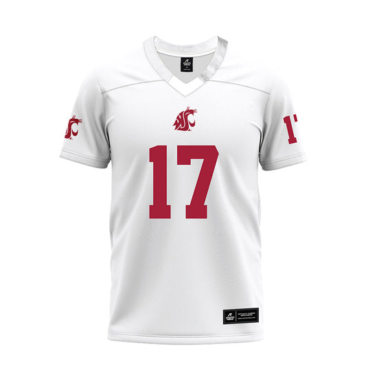 WSU - NCAA Football : Jshawn Frausto-Ramos - White Premium Football Jersey-0