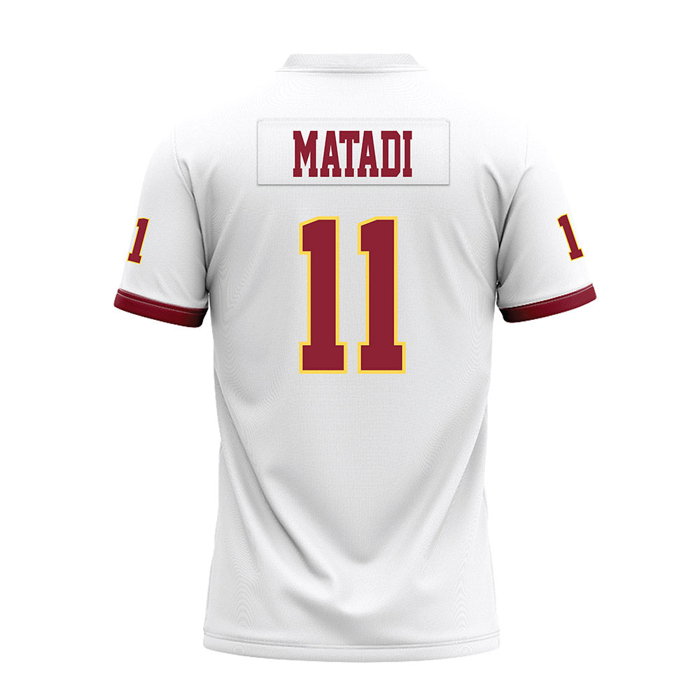 NSU - NCAA Football : Wilmot Matadi - White Premium Football Jersey-1