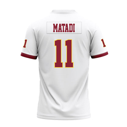 NSU - NCAA Football : Wilmot Matadi - White Premium Football Jersey-1