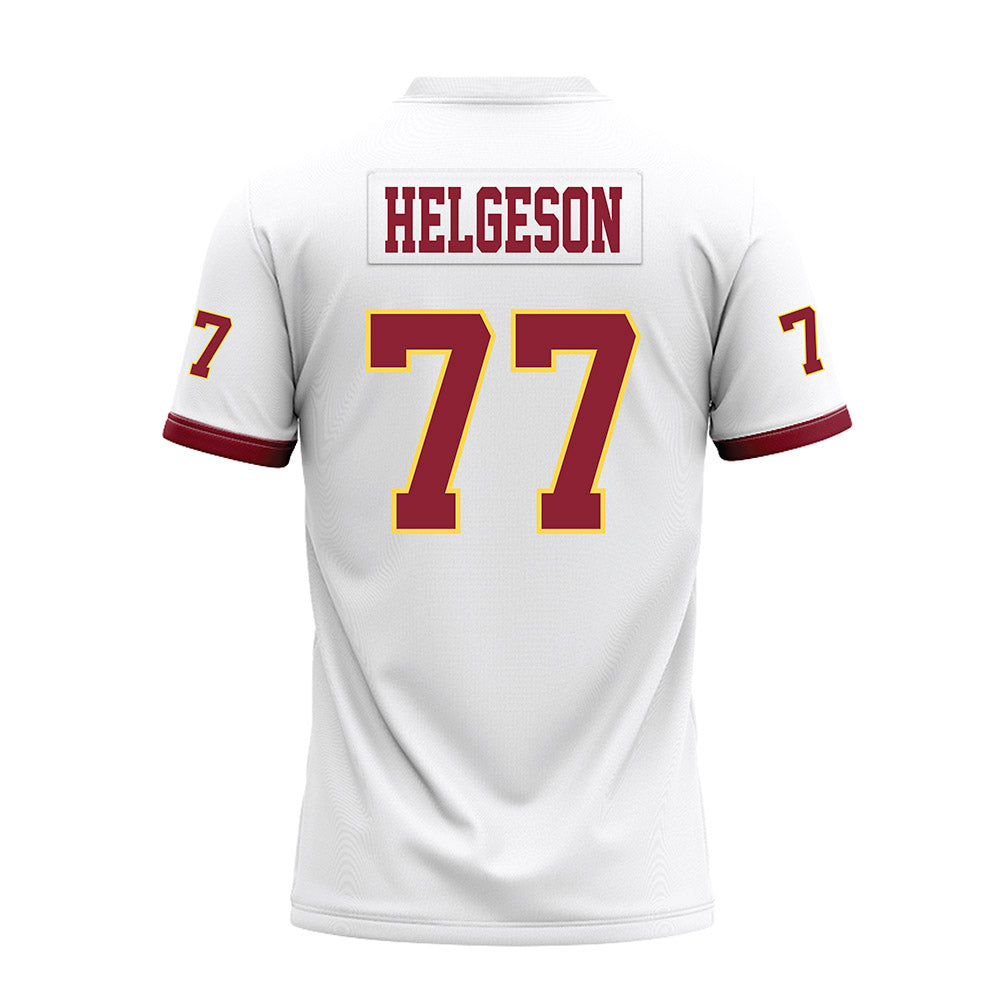 NSU - NCAA Football : Riley Helgeson - White Premium Football Jersey-1