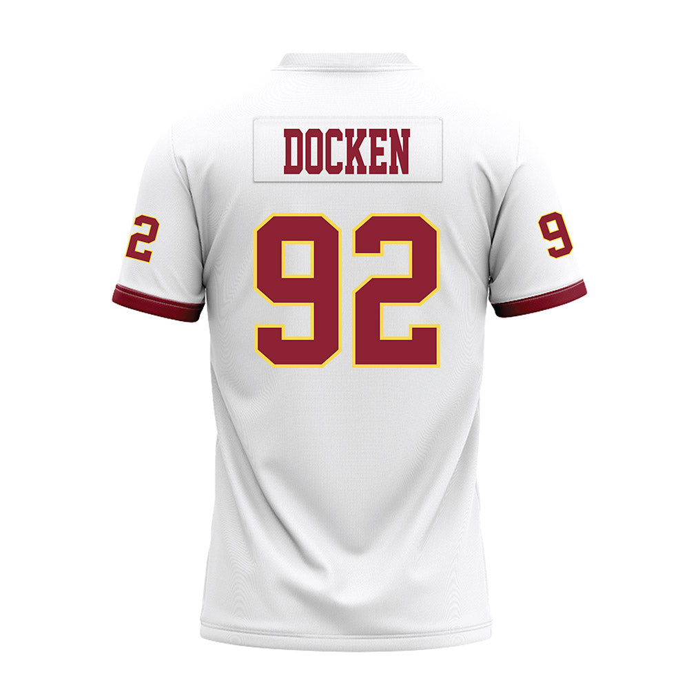 NSU - NCAA Football : Keaton Docken - White Premium Football Jersey-1