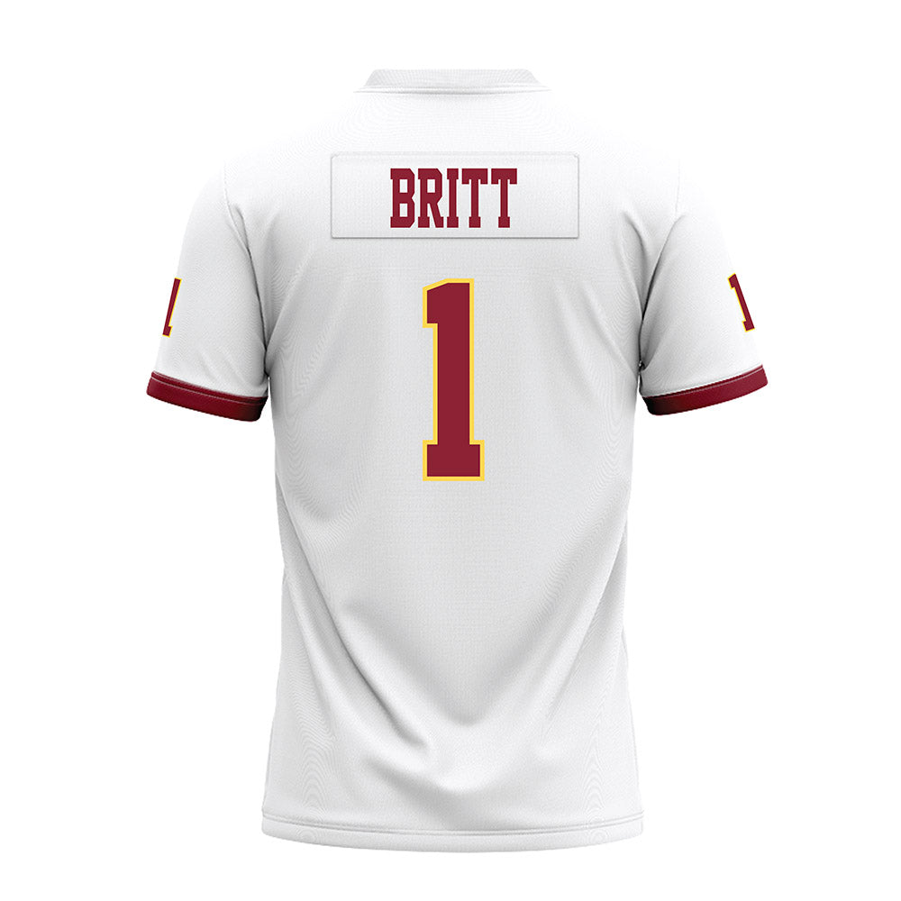 NSU - NCAA Football : Daniel Britt - White Premium Football Jersey-1