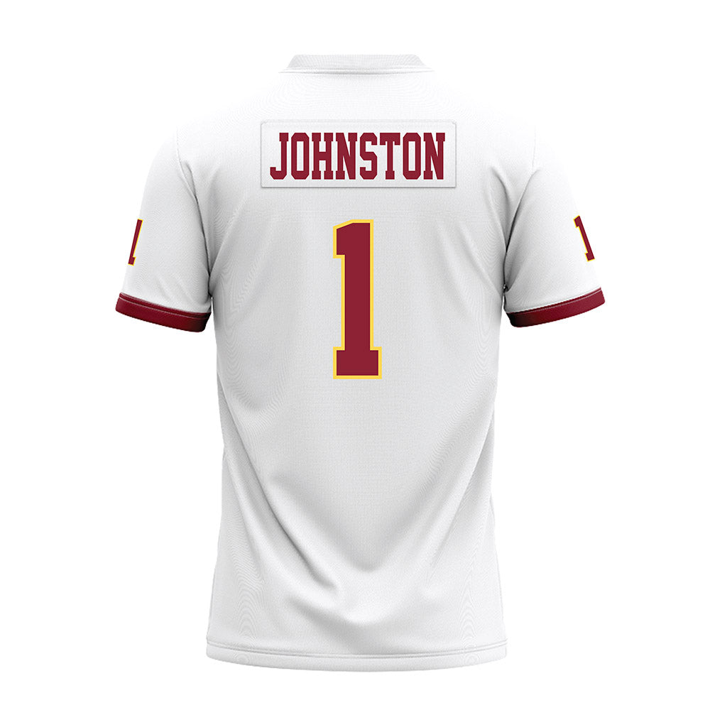 NSU - NCAA Football : Kiyon Johnston - White Premium Football Jersey-1