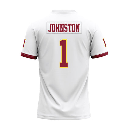 NSU - NCAA Football : Kiyon Johnston - White Premium Football Jersey-1