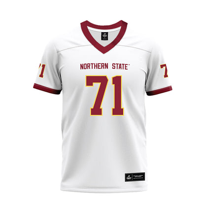NSU - NCAA Football : Jayden Gournaris - White Premium Football Jersey-0