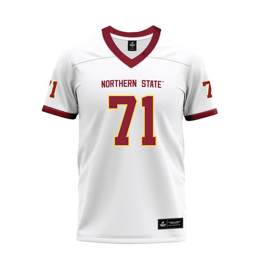 NSU - NCAA Football : Jayden Gournaris - White Premium Football Jersey-0