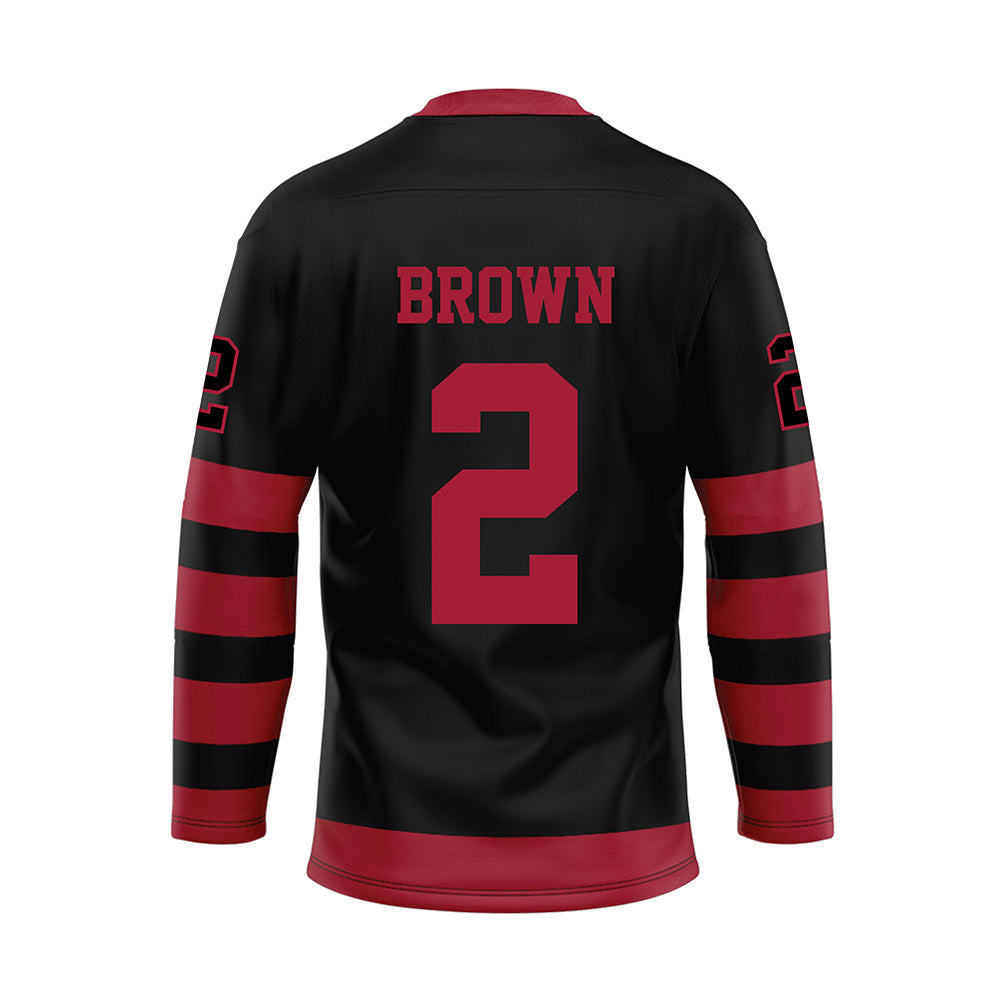 Alabama - NCAA Football : Zabien Brown - Black Hockey Jersey